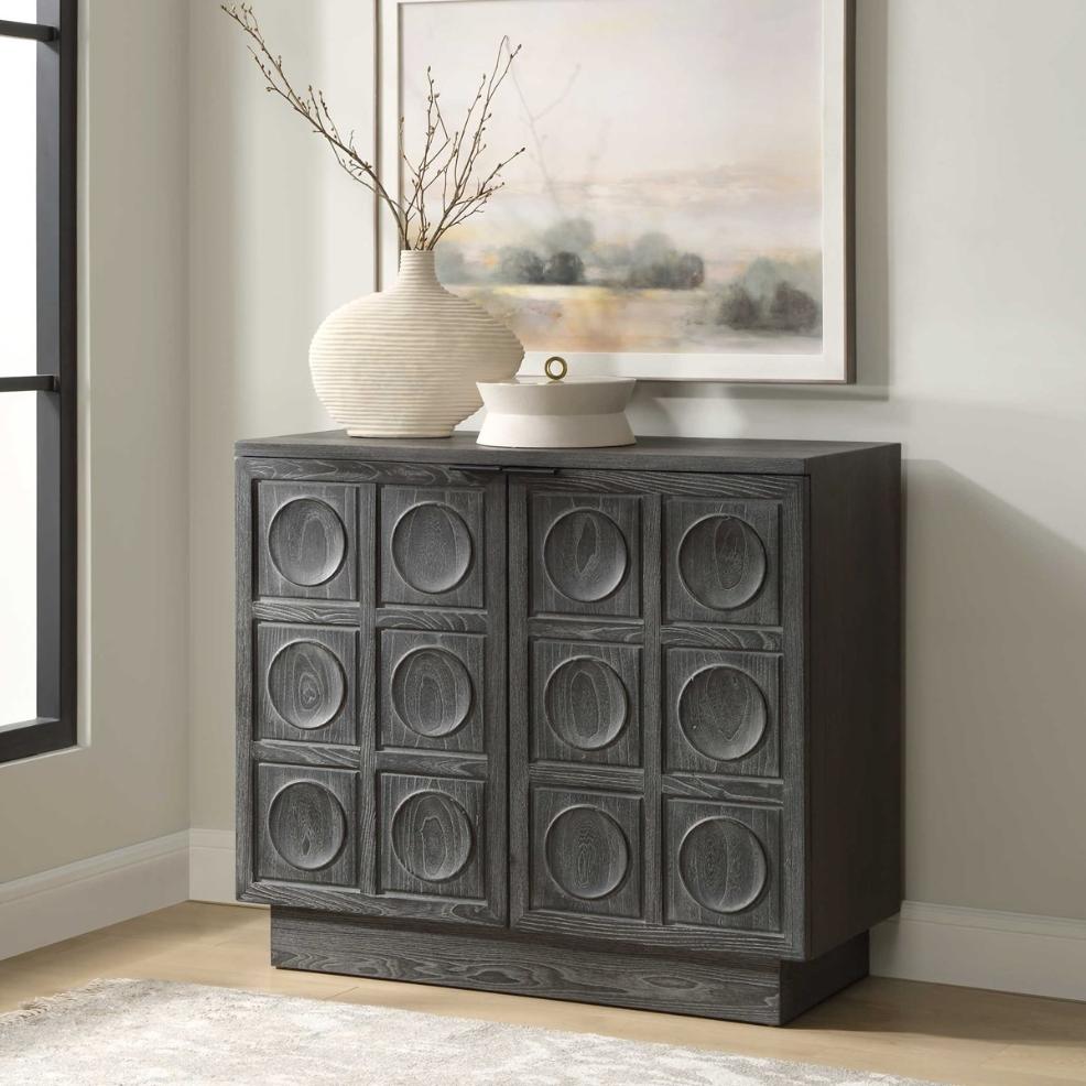Shelby 2 Door Ebony Stained Cabinet by Uttermost