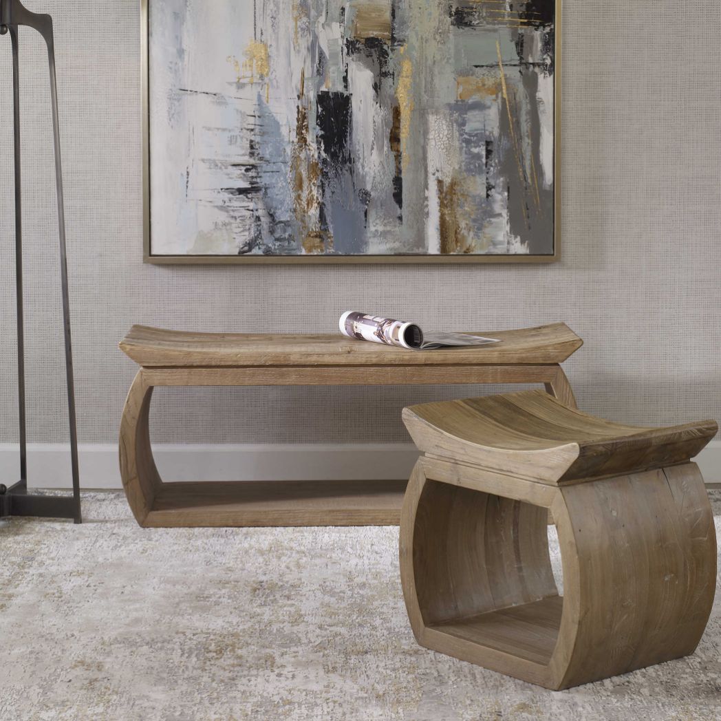Connor Elm Accent Stool by Uttermost