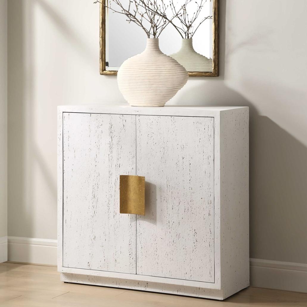 Emma 2 Door White Cabinet by Uttermost