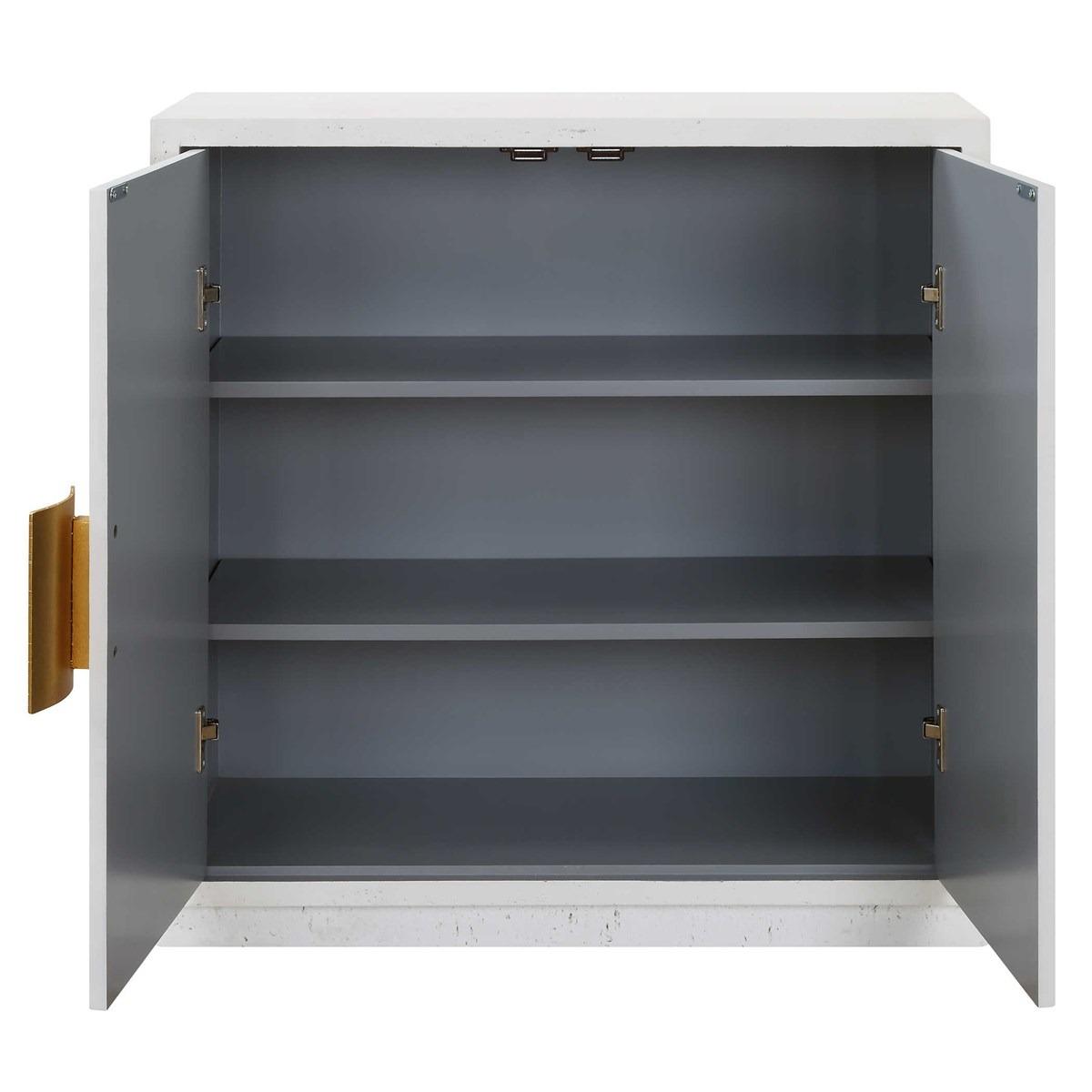 Emma 2 Door White Cabinet by Uttermost