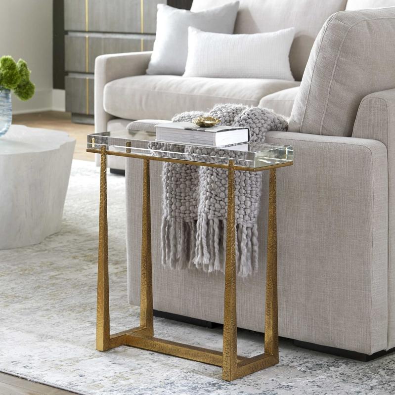 Midas Thick Crystal Accent Table by Uttermost