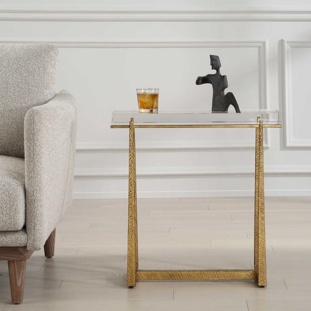 Midas Thick Crystal Accent Table by Uttermost