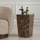Poe Marble Accent Table by Uttermost