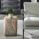 Loophole Side Table in Bleached Wash by Uttermost