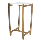 Affinity White Marble Accent Table by Uttermost