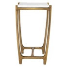 Affinity White Marble Accent Table by Uttermost