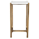 Affinity White Marble Accent Table by Uttermost