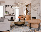 Trevi Floor Lamp - White Linen/Black Metal Liang & Eimil