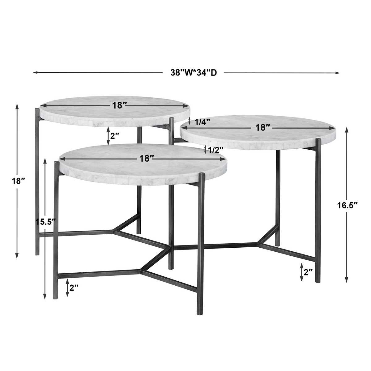 Contarini Tiered Coffee Table by Uttermost