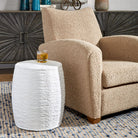 Resort White Accent Stool by Uttermost