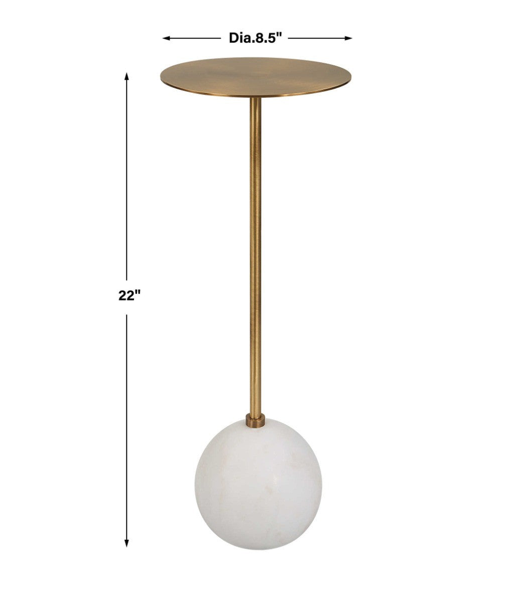 Gimlet White Drink Table by Uttermost