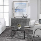 Checkerboard 4 Door Gray Cabinet by Uttermost