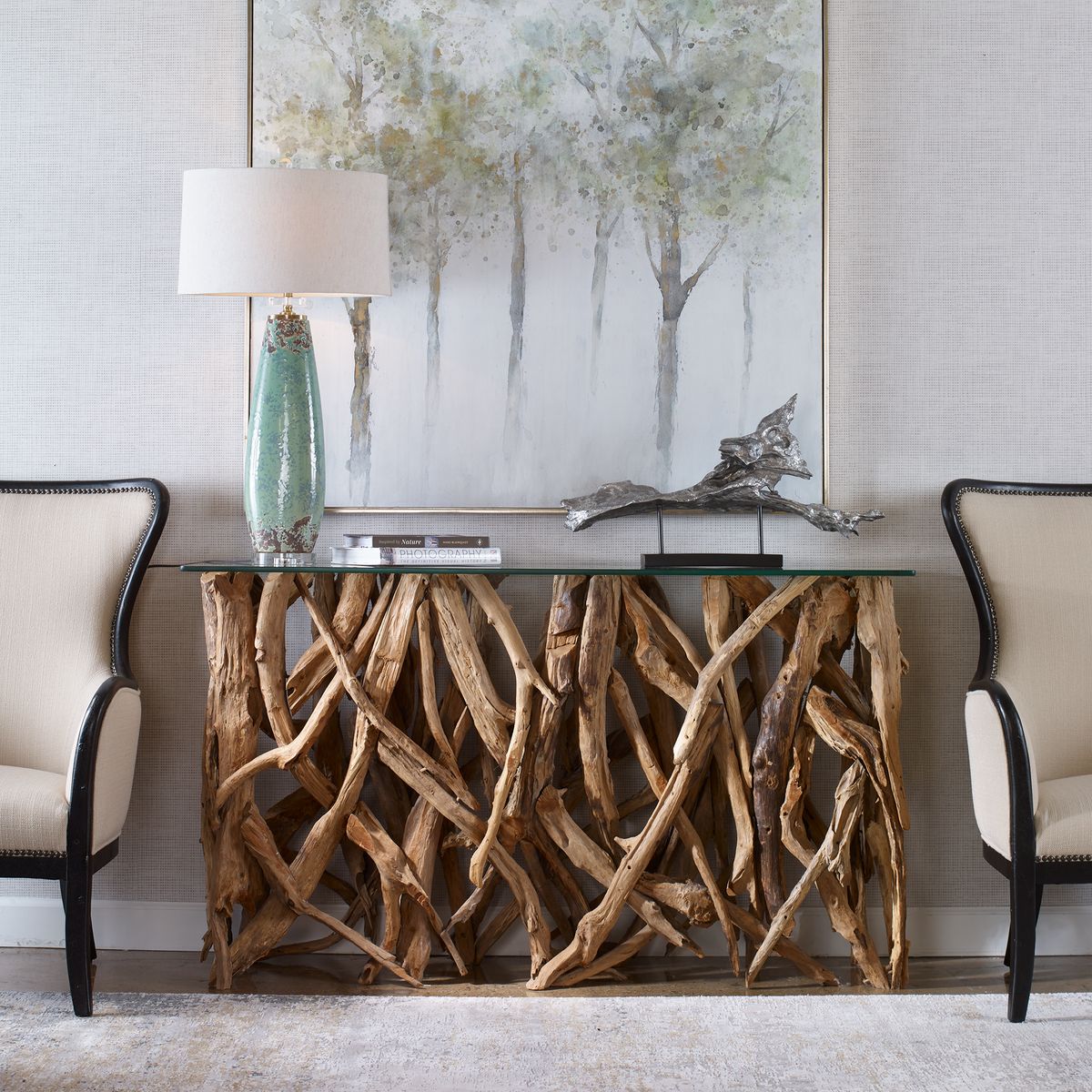 Teak Wood Console by Uttermost