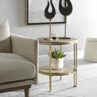 Elise Round Brass Side Table by Uttermost