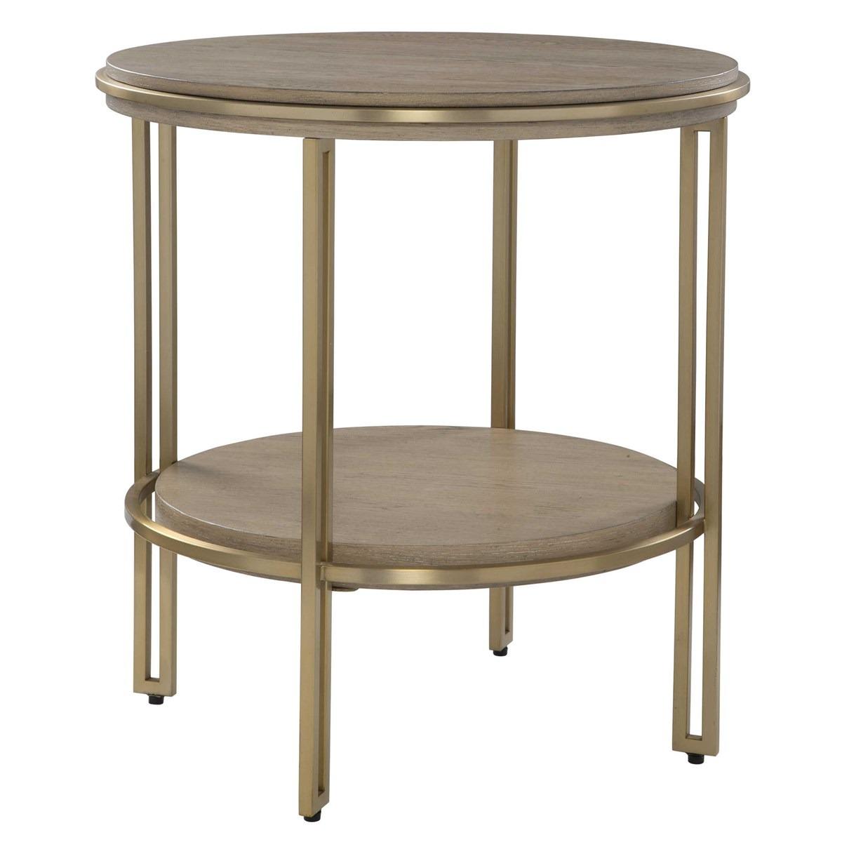 Elise Round Brass Side Table by Uttermost