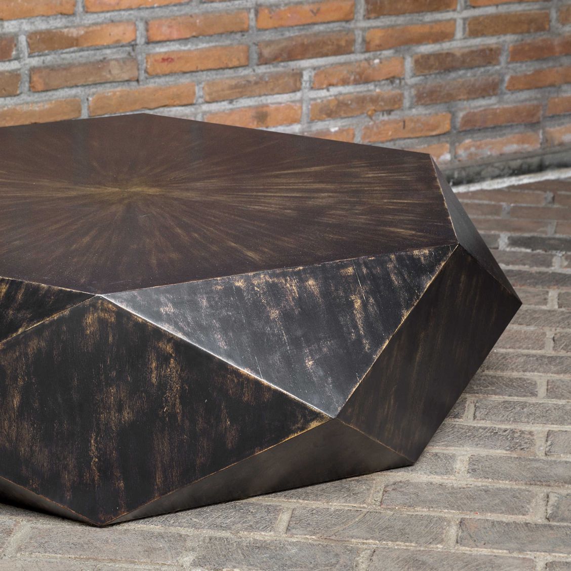 Volker Worn Black Coffee Table by Uttermost