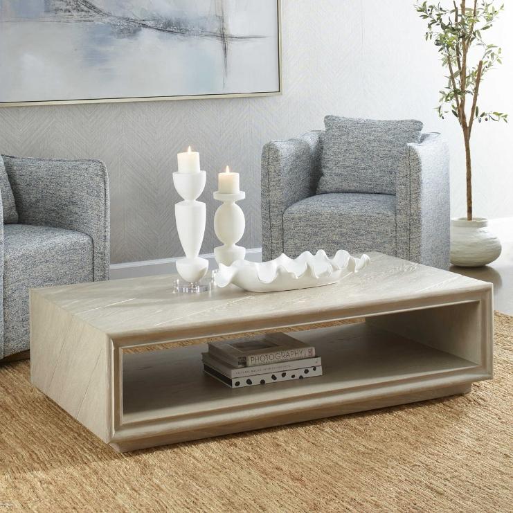 Prism Light Oak Coffee Table by Uttermost