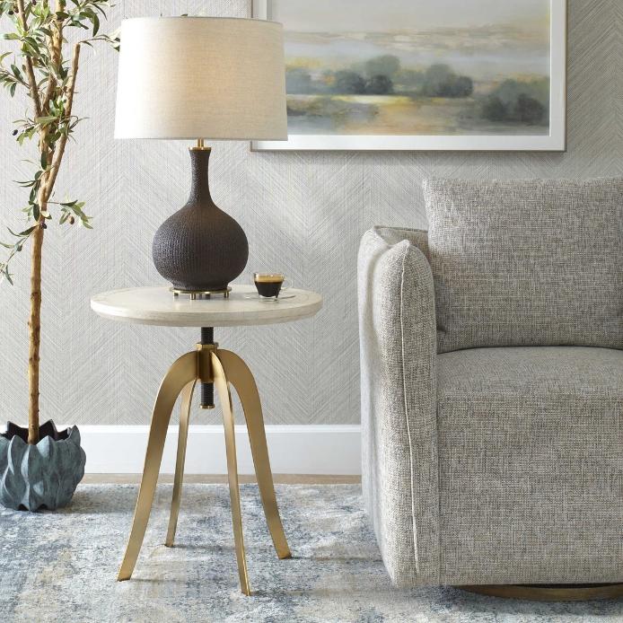 Alice Oak Adjustable Accent Table by Uttermost