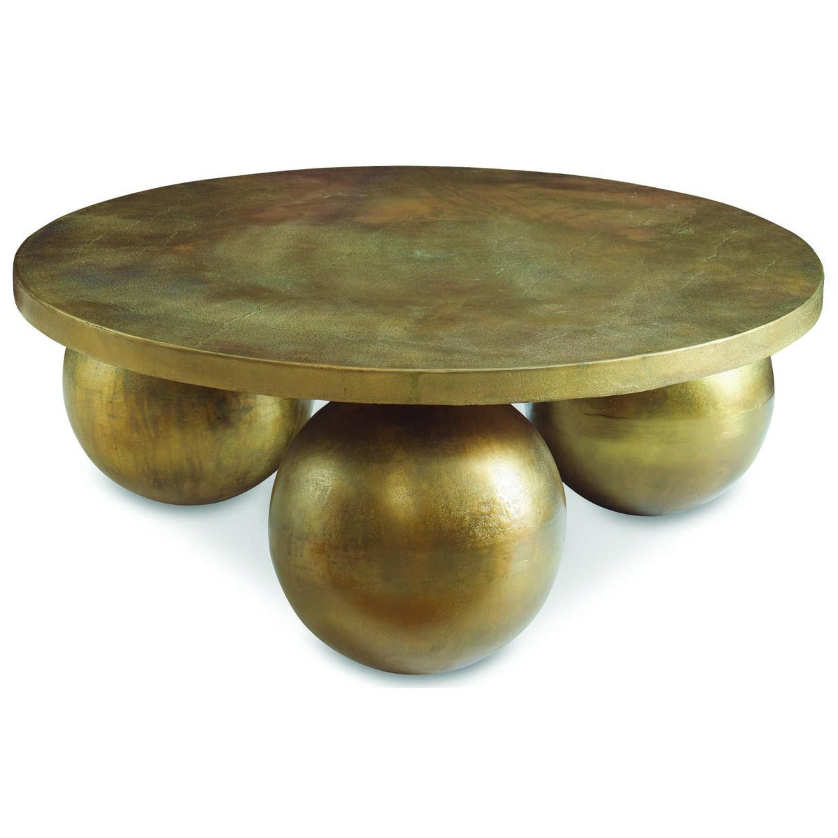 Triplet Antique Brass Coffee Table by Uttermost
