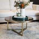 Cullen Metal & Marble Coffee Table by RV Astley