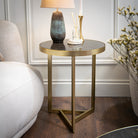 Cullen Metal & Marble Side Table by RV Astley