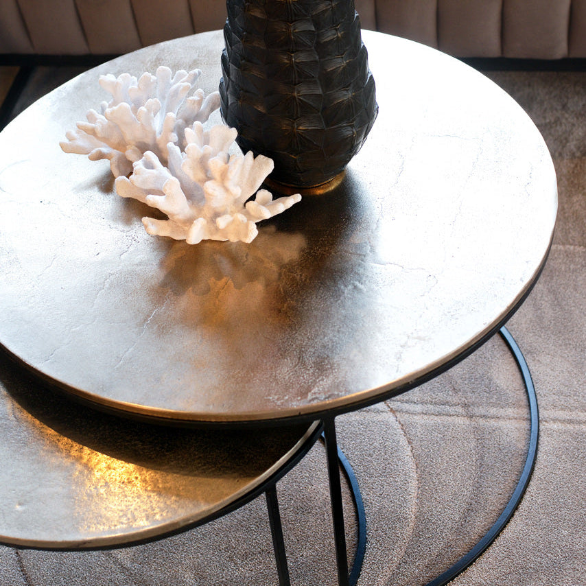 Asher Champagne Gold Coffee Table (Set of 2) by Richmond Interiors