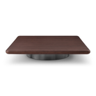 Lakeside II Walnut Wood Coffee Table with Grey Metal Base by Tommy Franks