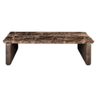 Lagrasse Brown Oak Wood & Marble Coffee Table by Richmond Interiors