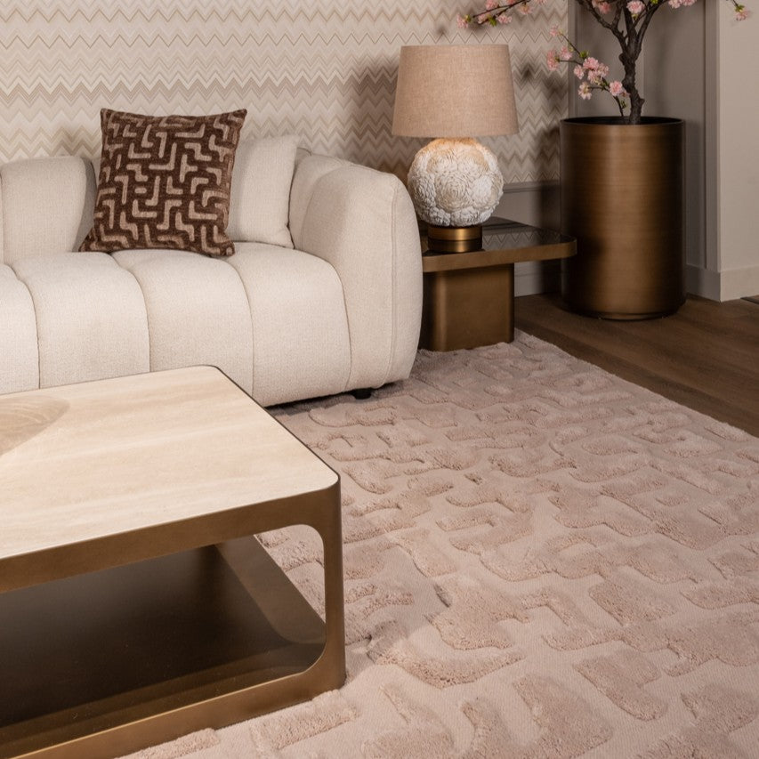 Claridge Beige Ceramic Rectangle Coffee Table by Richmond Interiors