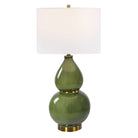 Gourd Table Lamp in Green by Uttermost