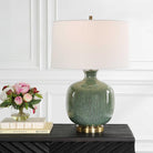 Nataly Aged Green Table Lamp by Uttermost