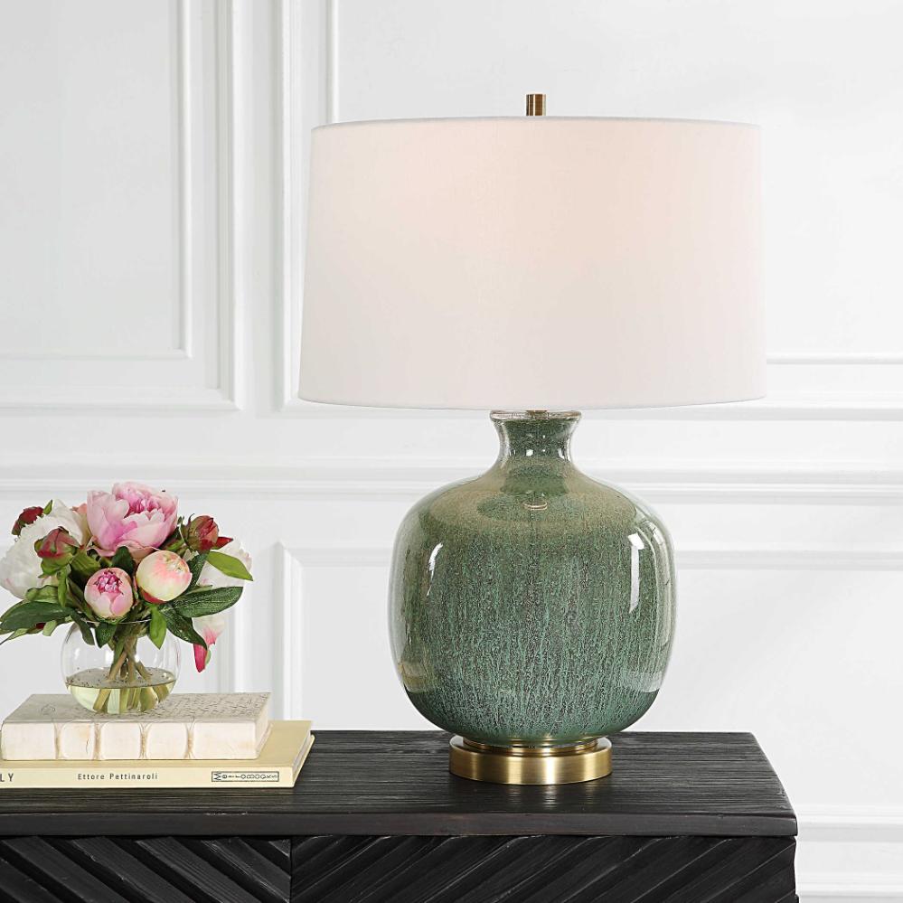 Nataly Aged Green Table Lamp by Uttermost