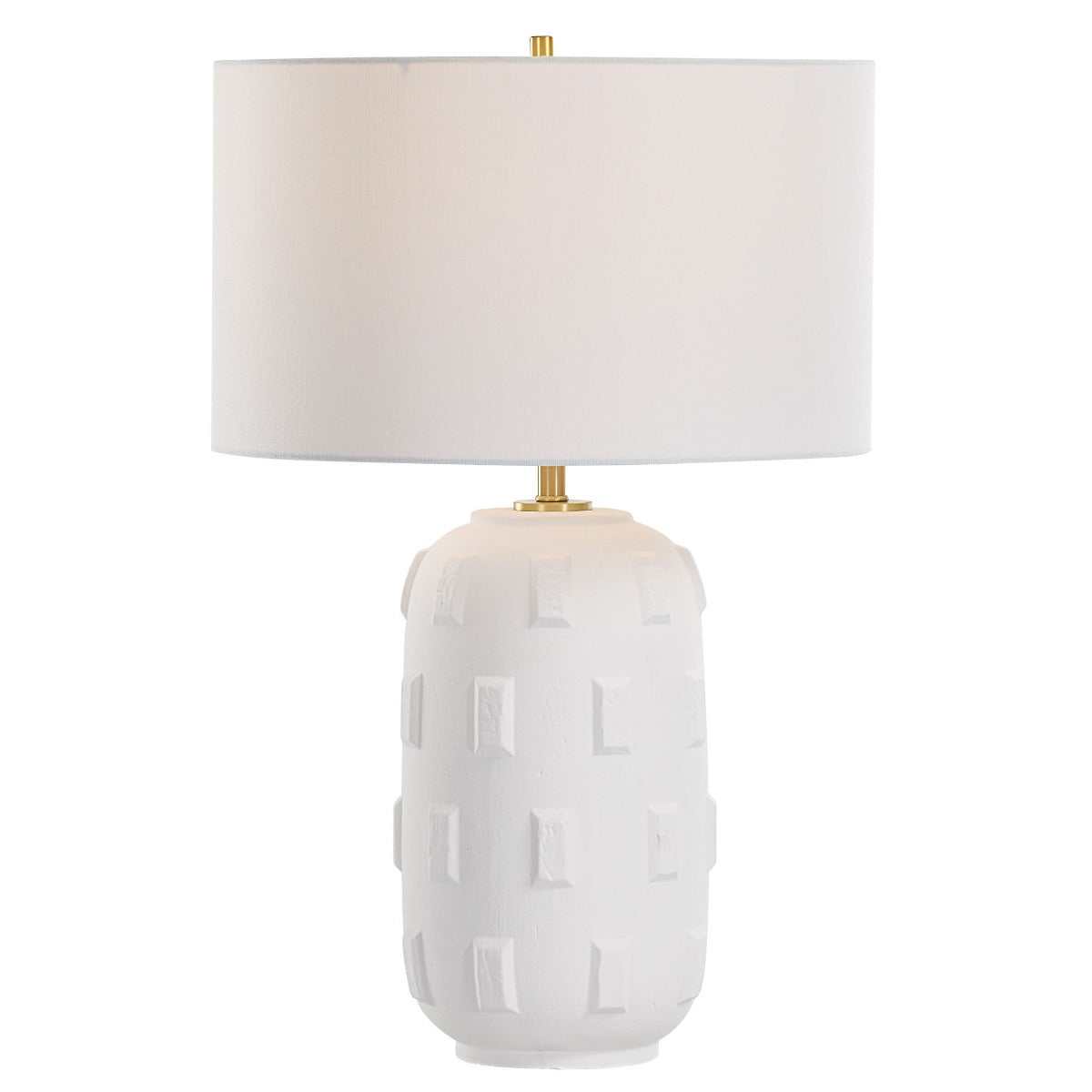Emerie Textured White Table Lamp by Uttermost