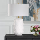 Emerie Textured White Table Lamp by Uttermost