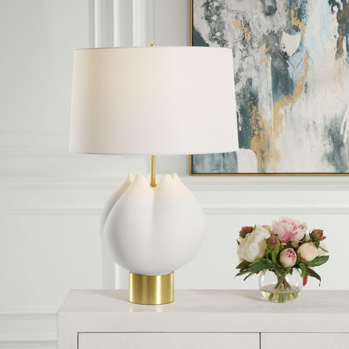 In Bloom White Table Lamp by Uttermost