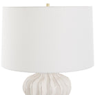 Wrenley Ridged White Table Lamp by Uttermost