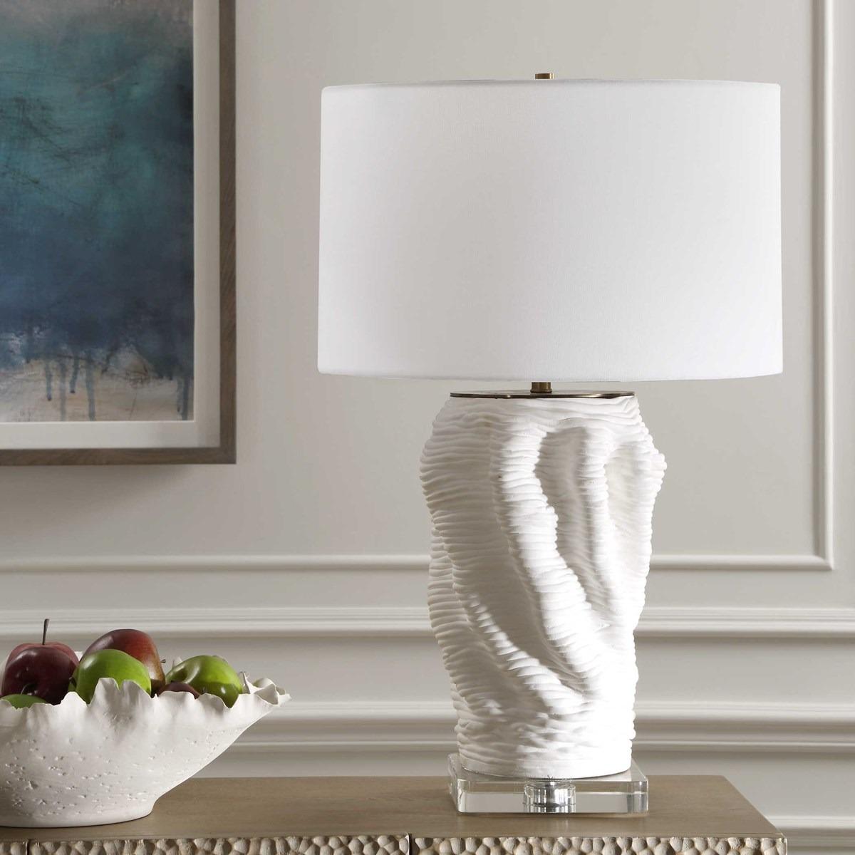Stratified White Table Lamp by Uttermost