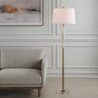 Colette White Stone Floor Lamp by Uttermost