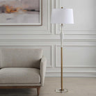 Colette White Stone Floor Lamp by Uttermost