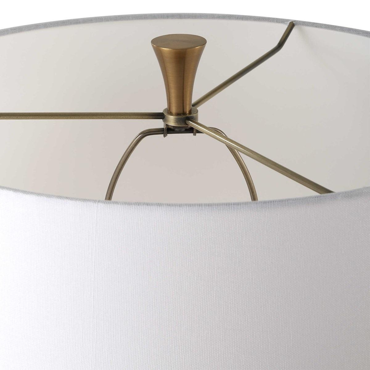 Colette White Stone Floor Lamp by Uttermost