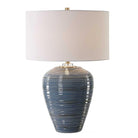 Moher Glossy Blue Table Lamp by Uttermost