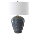 Moher Glossy Blue Table Lamp by Uttermost
