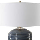 Moher Glossy Blue Table Lamp by Uttermost