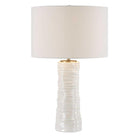 Pavlova Glossy White Table Lamp by Uttermost