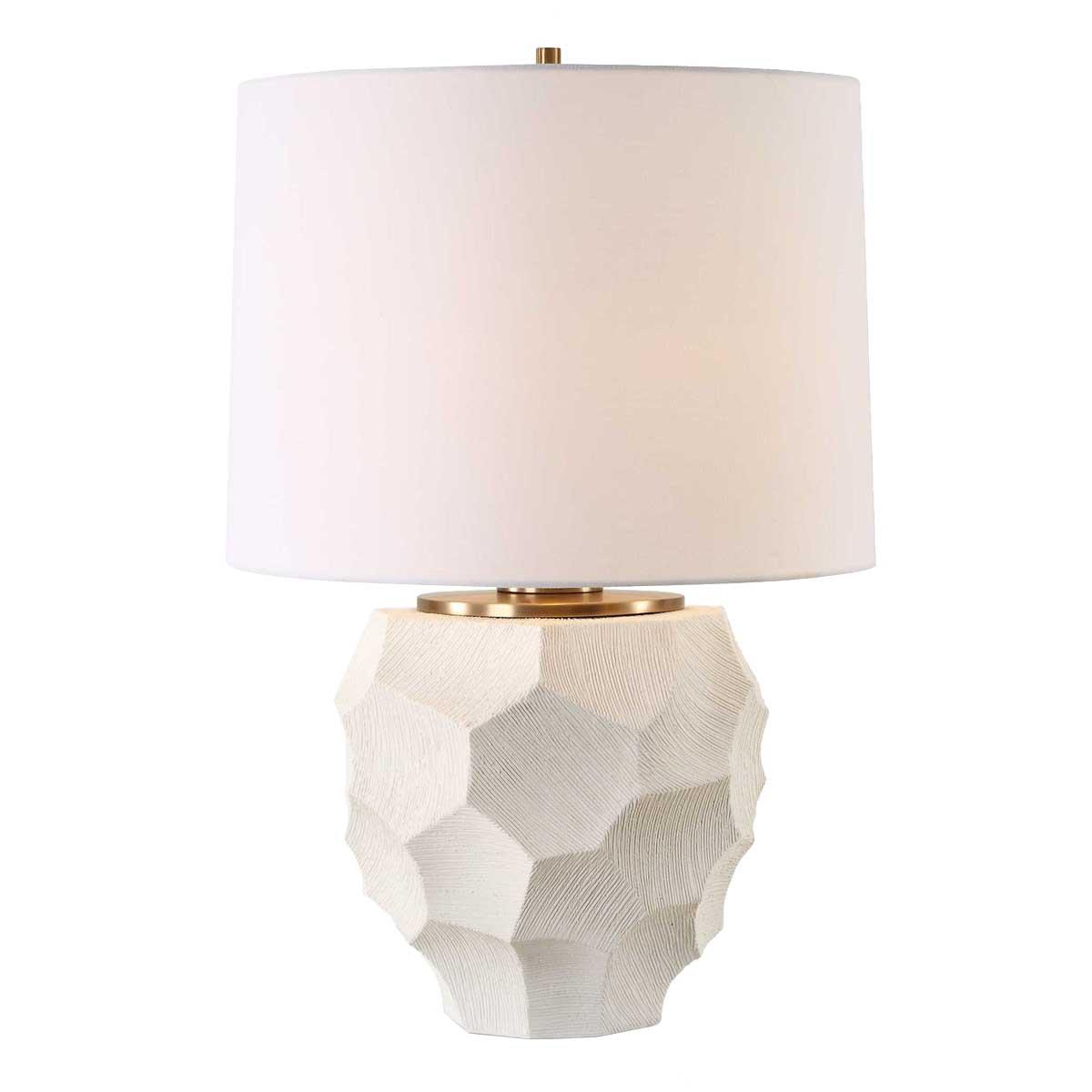 On Edge Chalk White Table Lamp by Uttermost