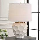 On Edge Chalk White Table Lamp by Uttermost