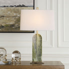 Moorea Green Marble Table Lamp by Uttermost