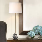 Rowland Panda Marble Buffet Lamp by Uttermost