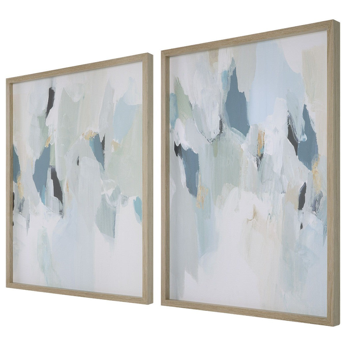 Seabreeze Abstract Framed Canvas Prints - Set of 2 by Uttermost