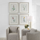 Heirloom Blooms Study Framed Prints - Set of 4 by Uttermost